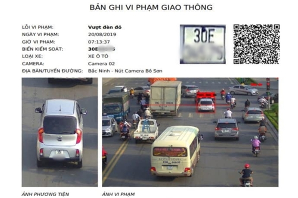 Camera phạt nguội vượt đèn đỏ nộp phạt từ 18 triệu đồng đến 22 triệu đồng